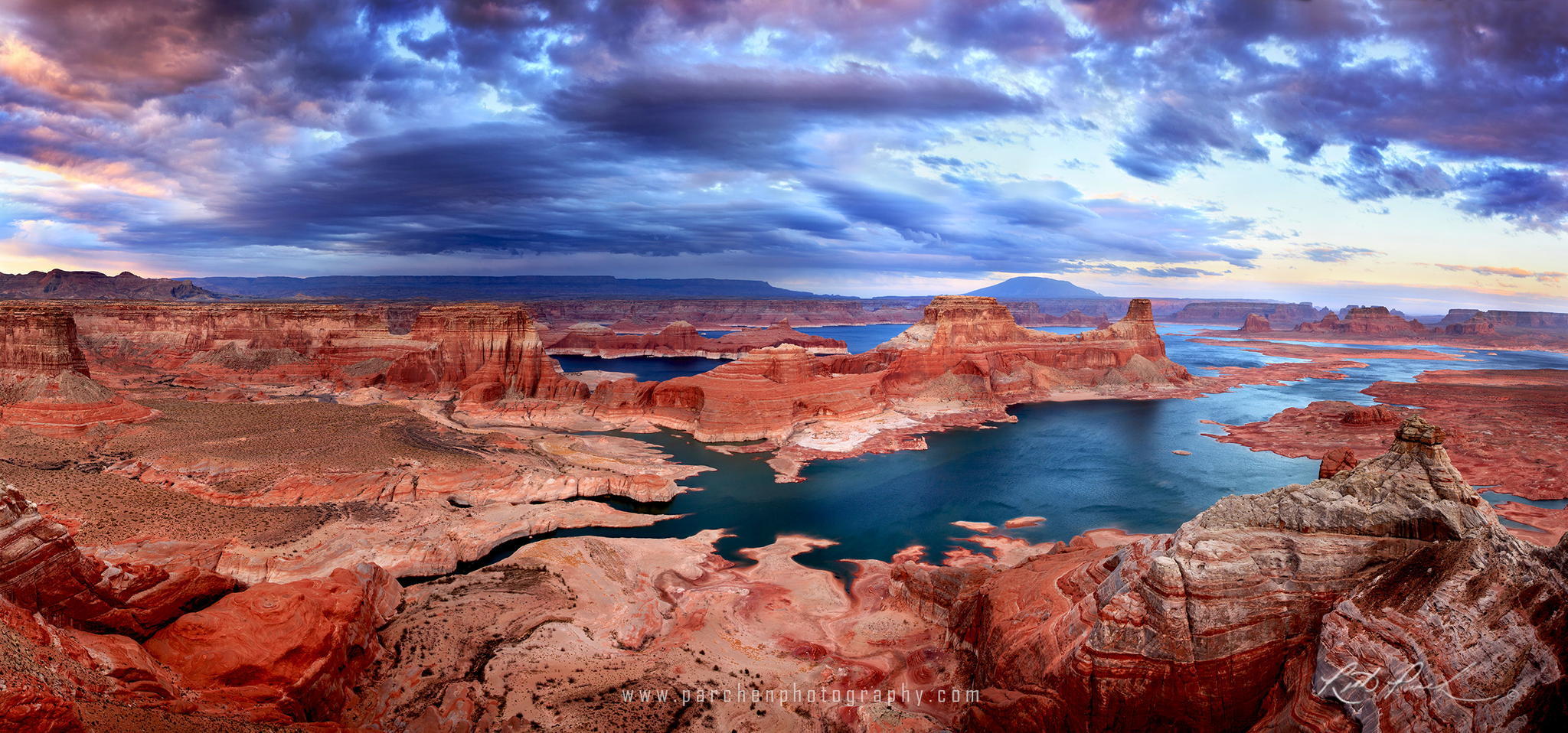 (click for pano) Soft Light over Lake Powell