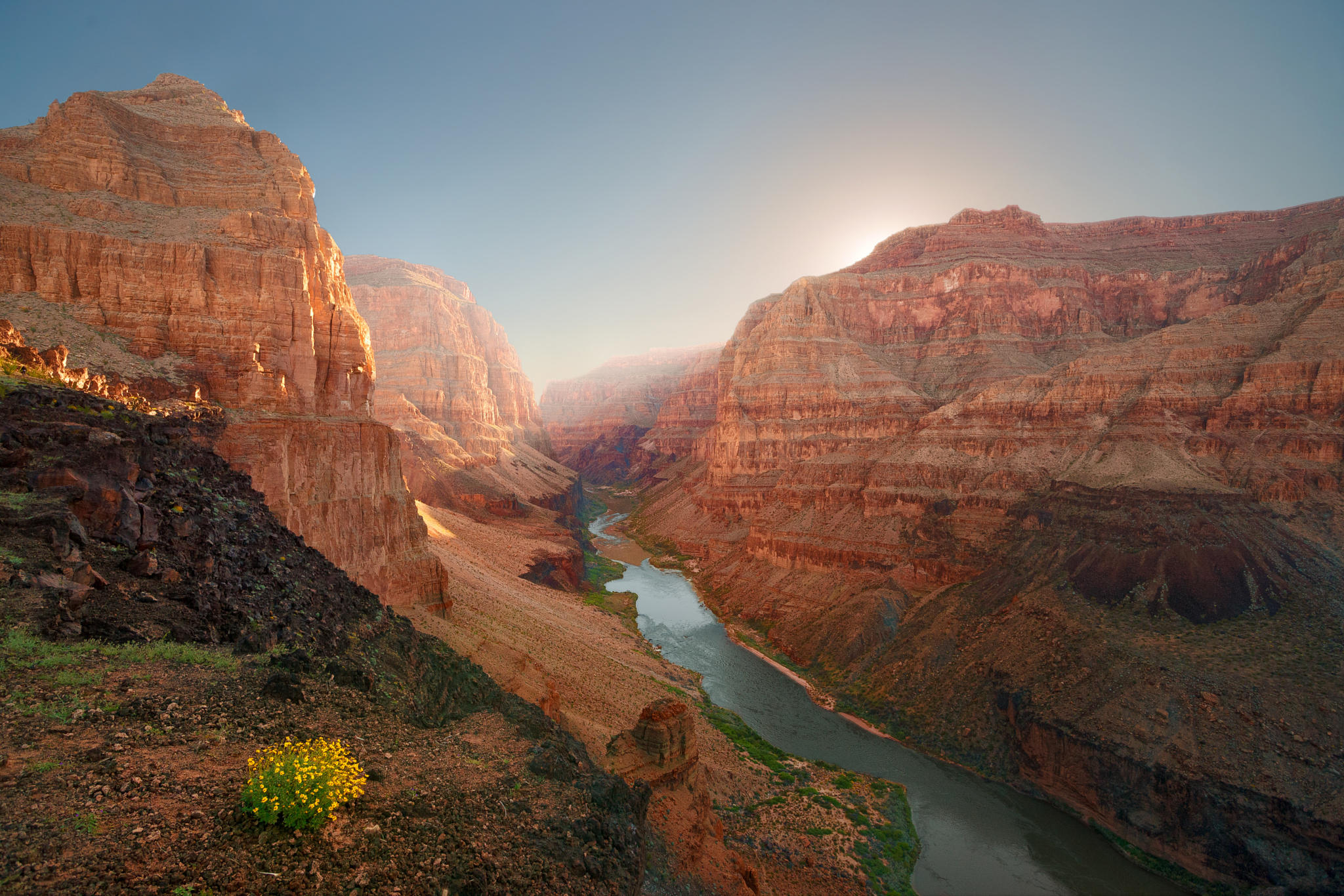 Sunrise in the Grand Canyon