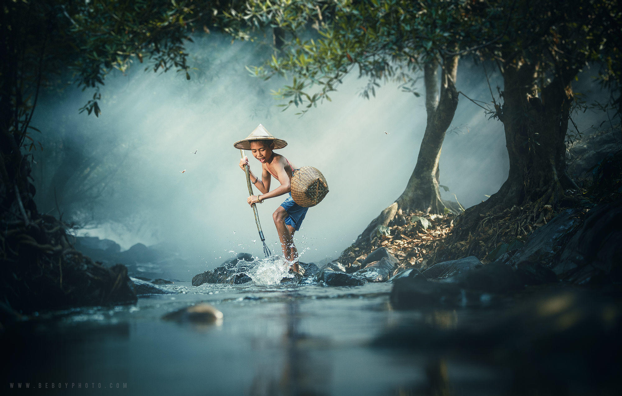 Young Thai fisherman