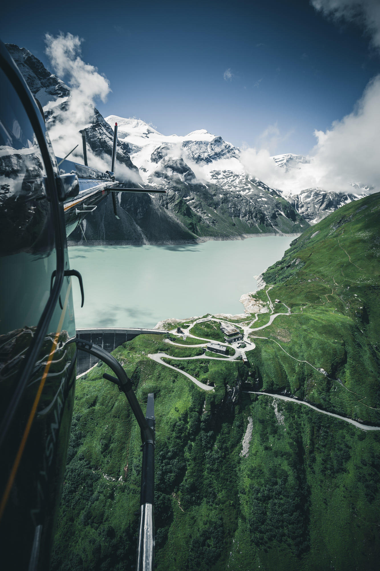 Helicopter ride over Austria.