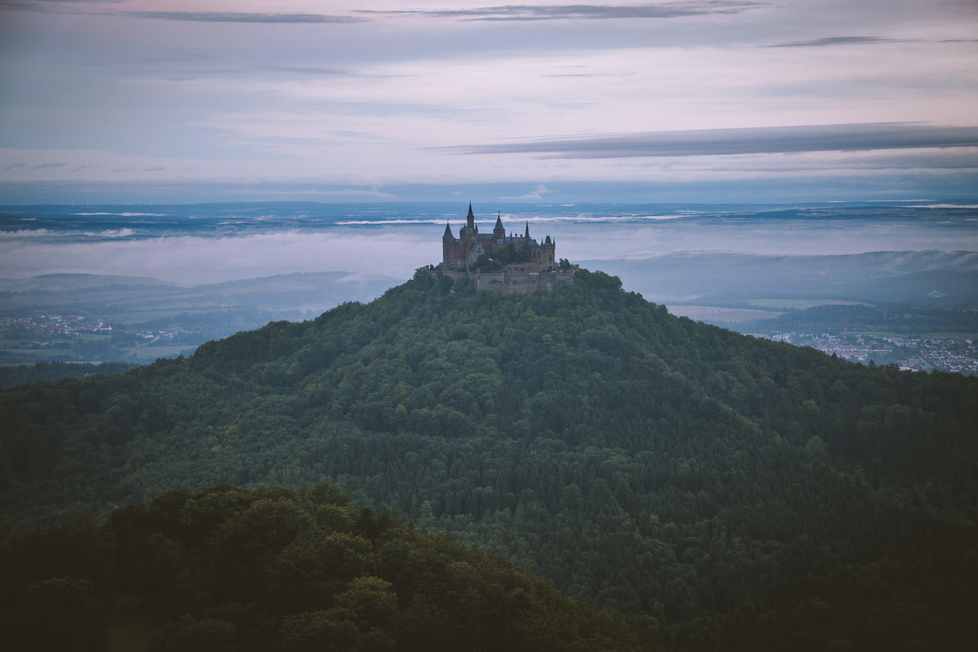 Hohenzollern Castle above the clouds.