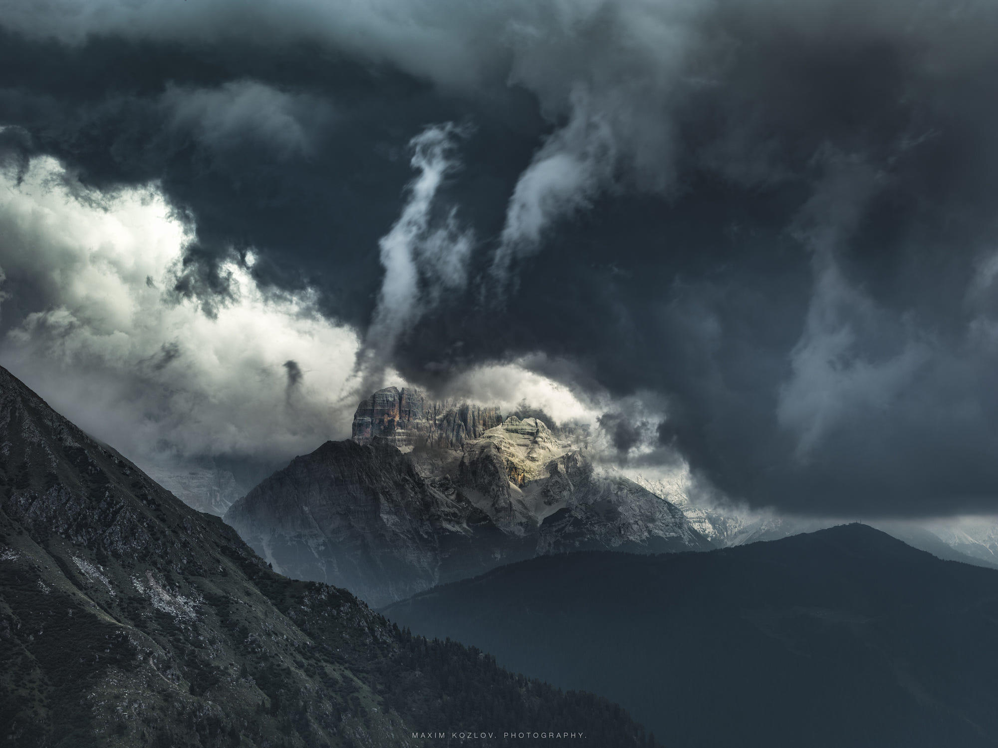 Storm. Dolomites.