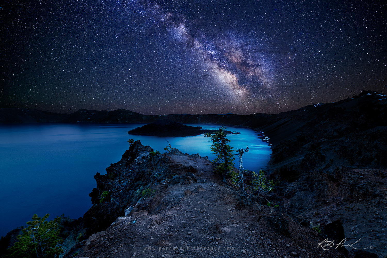 Starry Night over Crater Lake