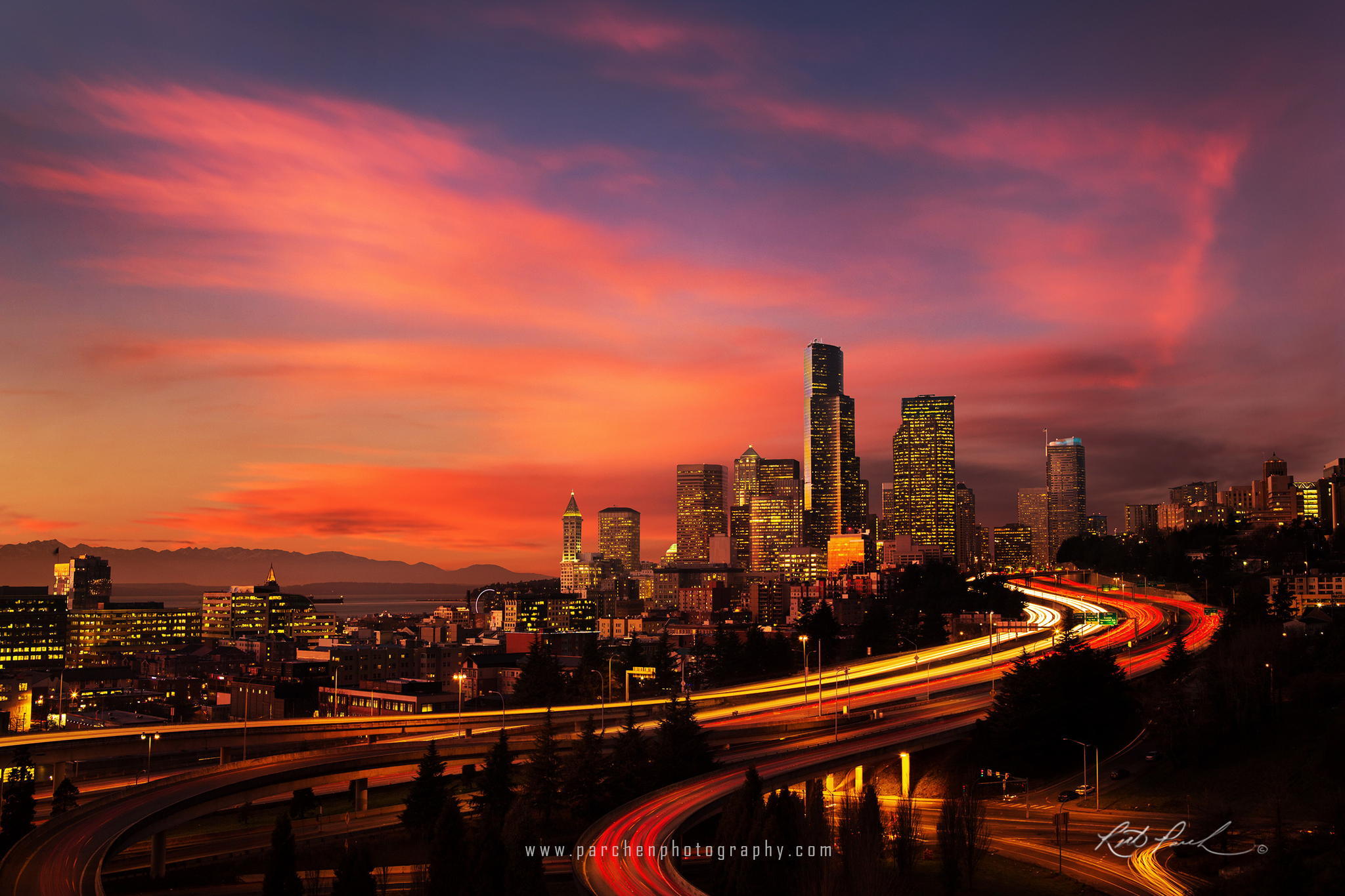 Sunset on the Seattle Skyline