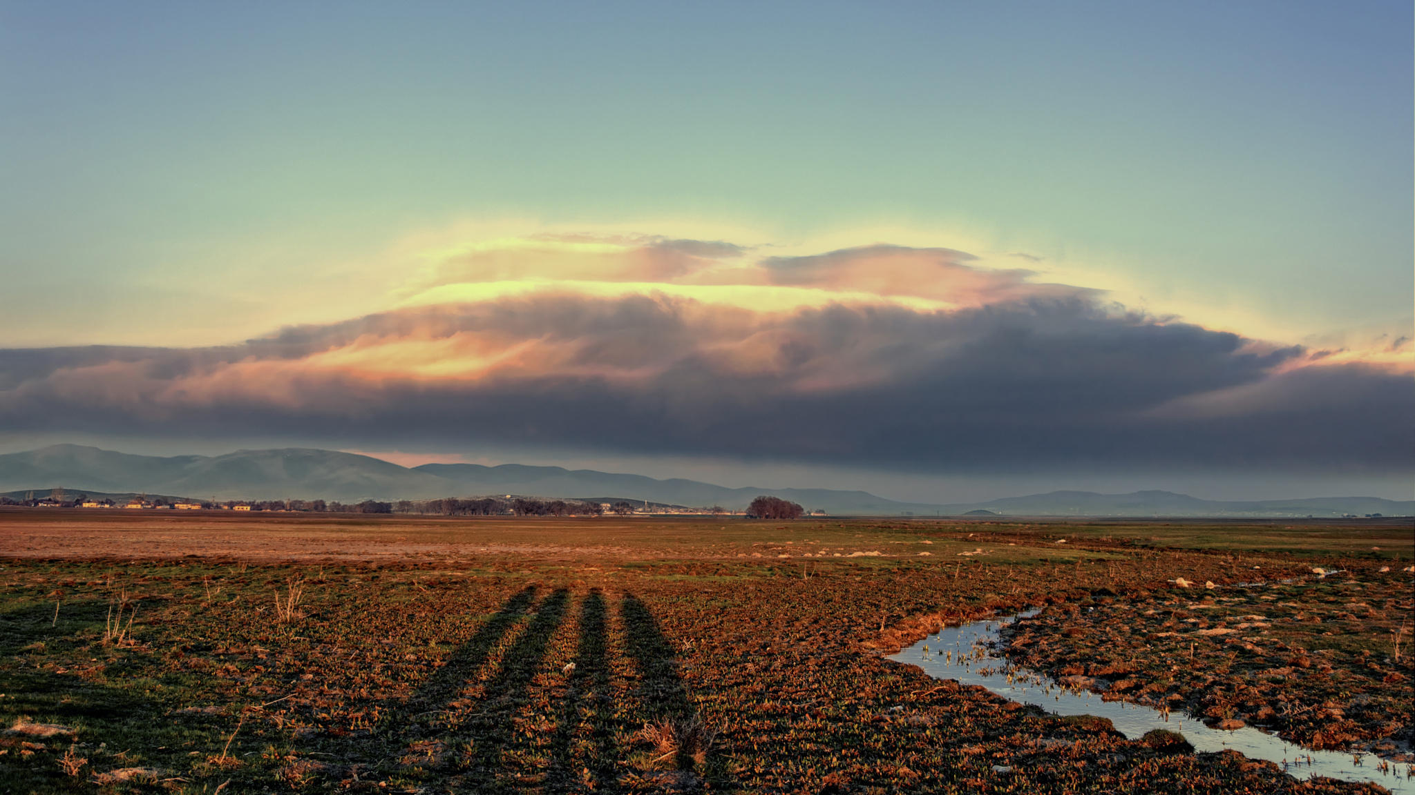 Shadows in the sunrise