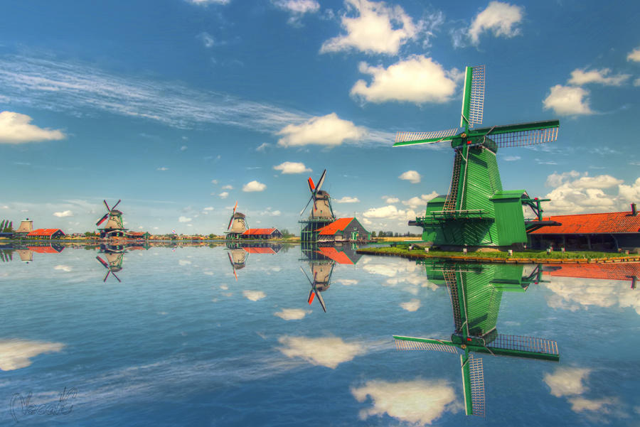 Windmills reflections