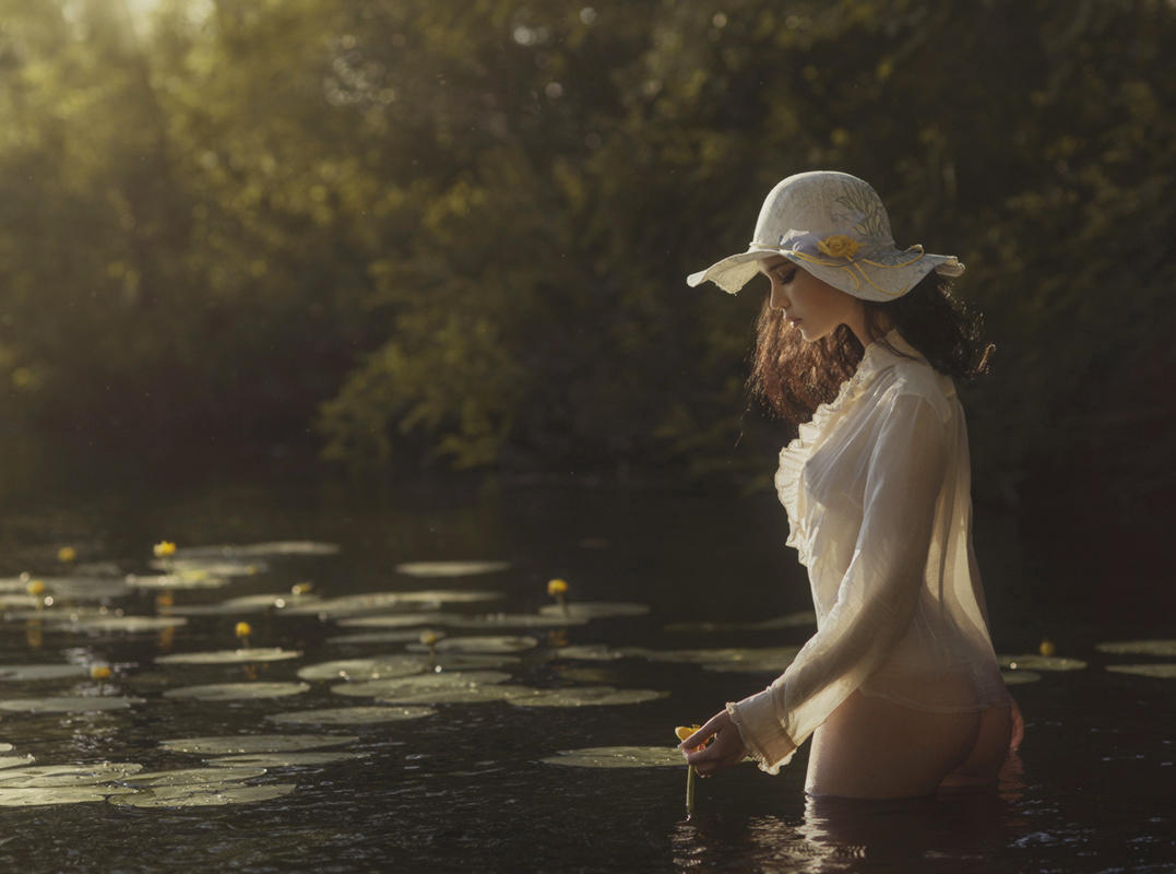 Girl and river