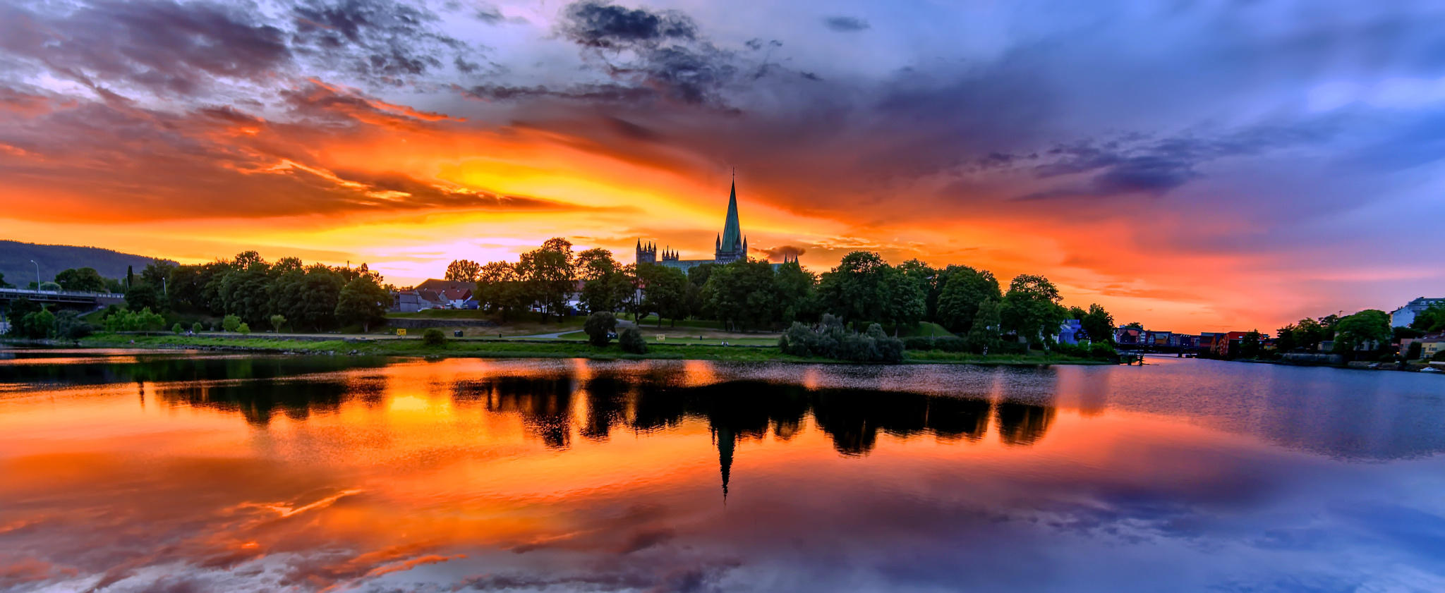 Sunset over Nidarosdomen