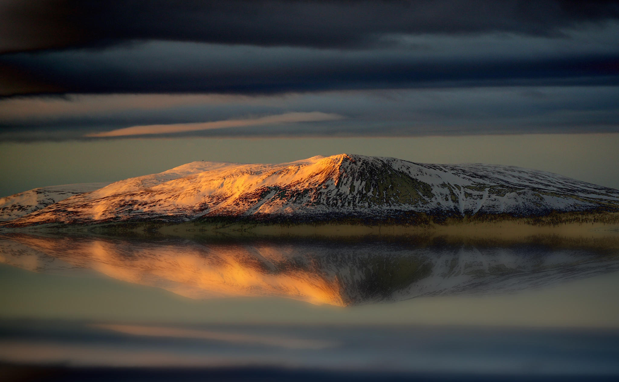 lighted mountain!