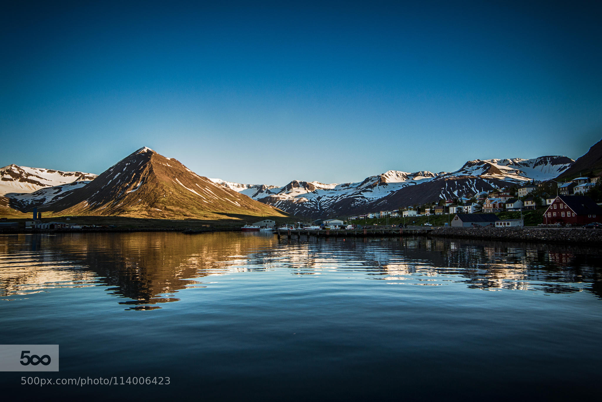 Mountains reflection in Iceland