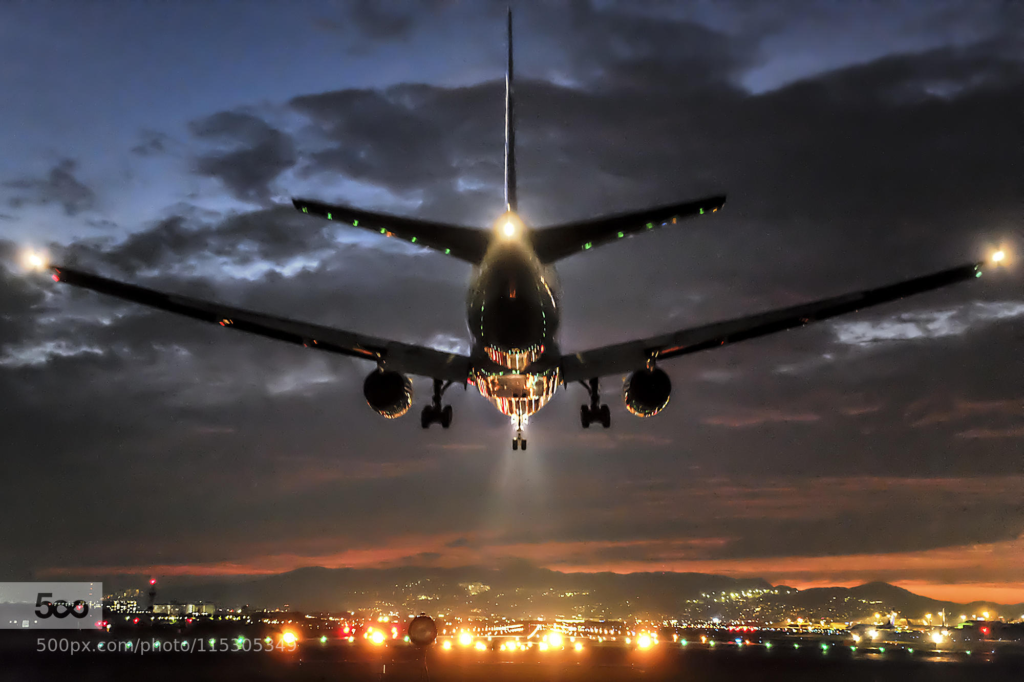 Landing at Sunset