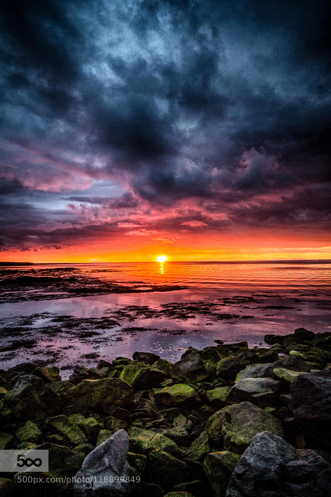 Moody sunset in Iceland