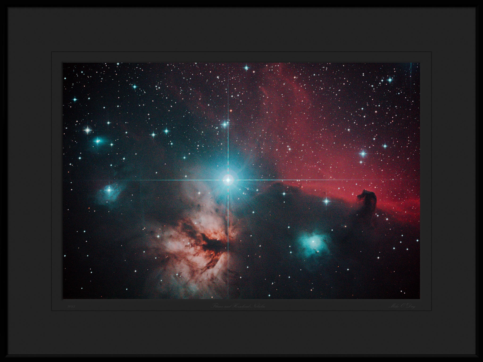 Flame and Horsehead Nebulae near Alnitak in Orion - by Mike O'Day ( https://500px.com/mikeoday )