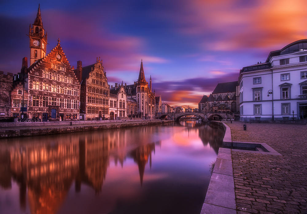 Graslei, Ghent, Belgium