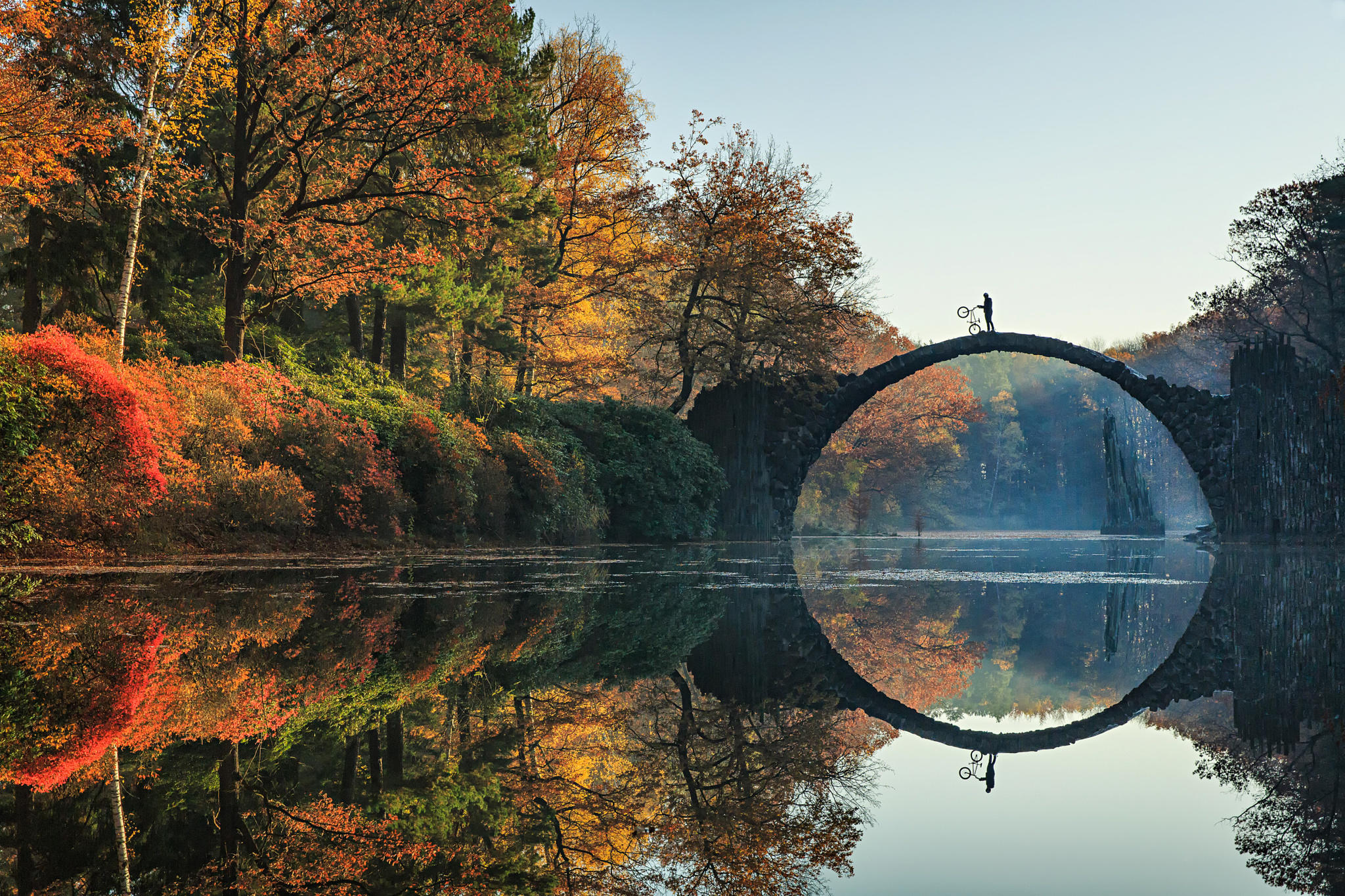 Rakotz Bridge in autumn