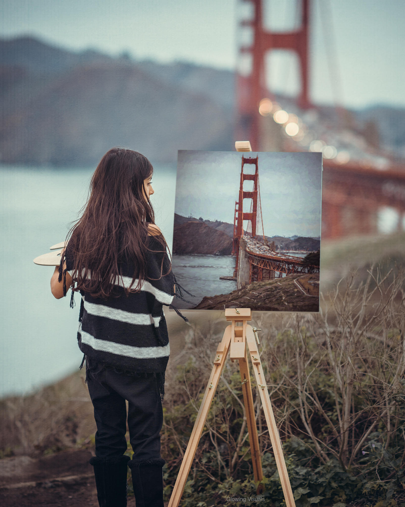 The Artist : Painting the Golden Gate Bridge