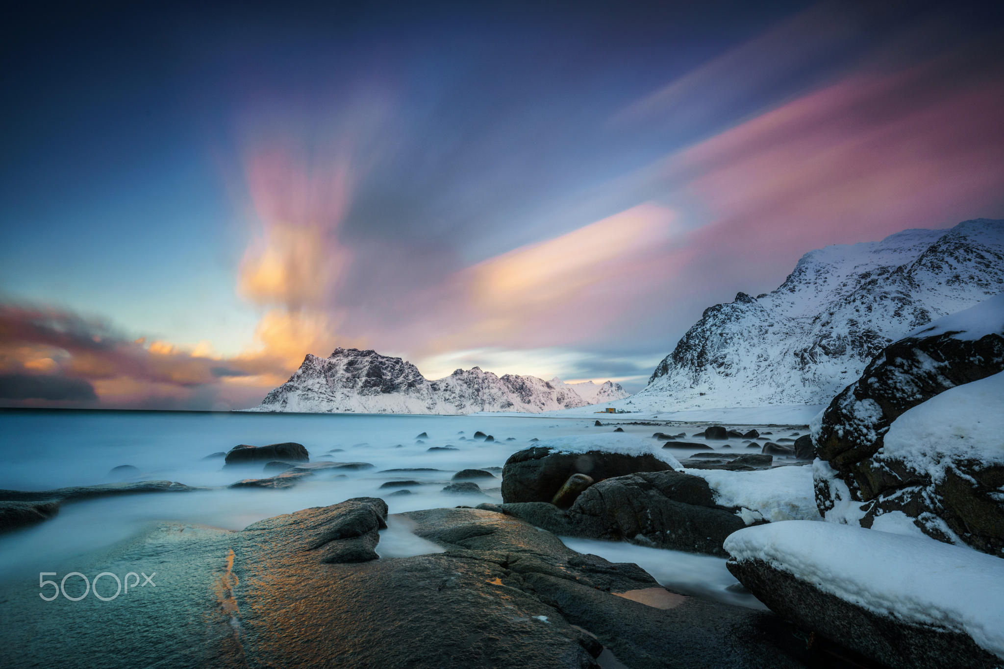 amazing lofoten sunset