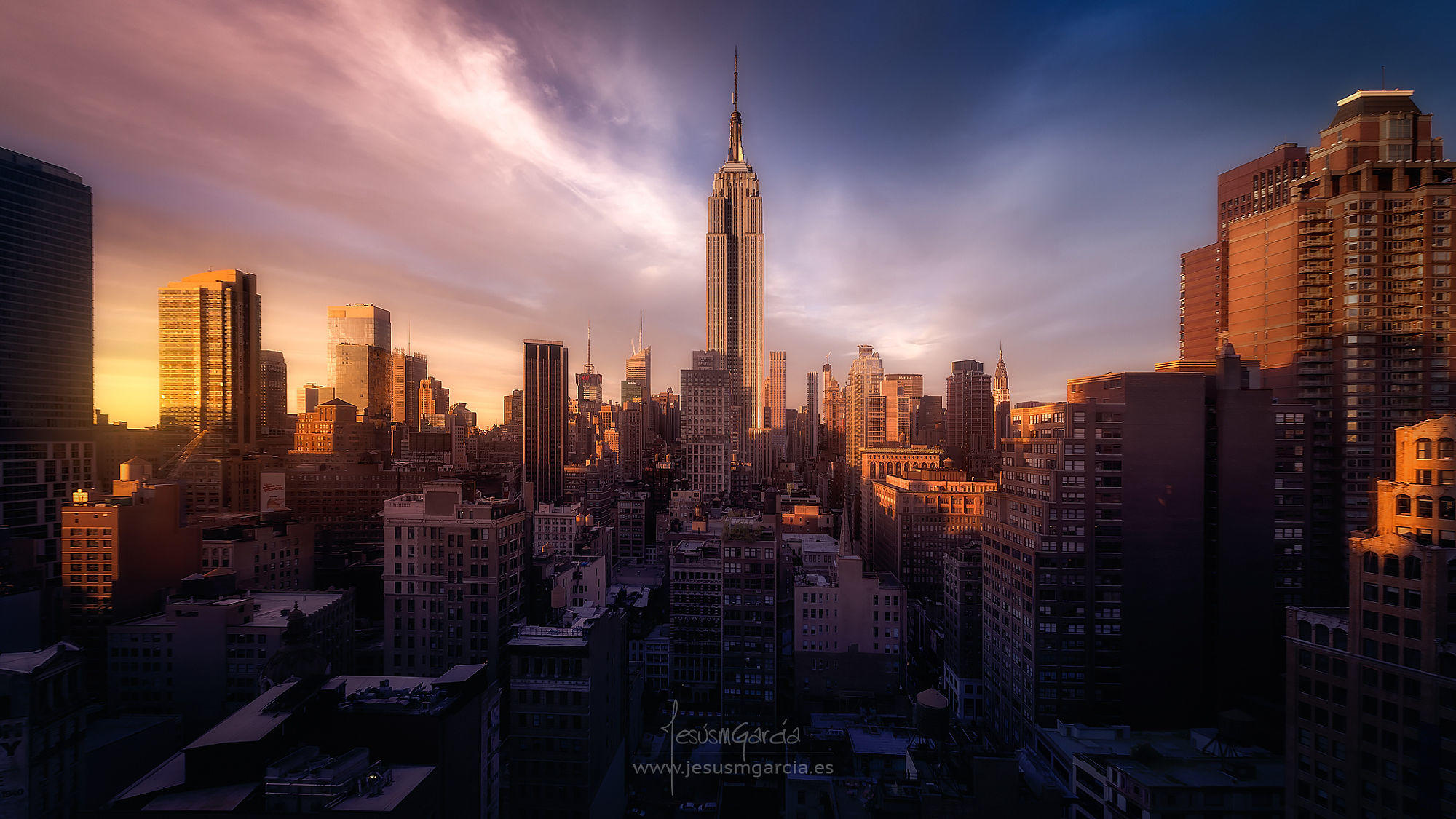 New York City Golden Sunset