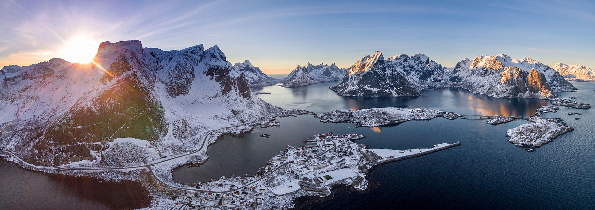 Aerial view of Reine