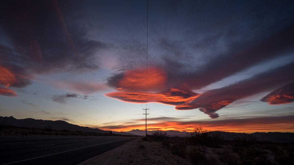 Sunset on the 29 Palms highway - Joshua tree, United States - Landscape photography