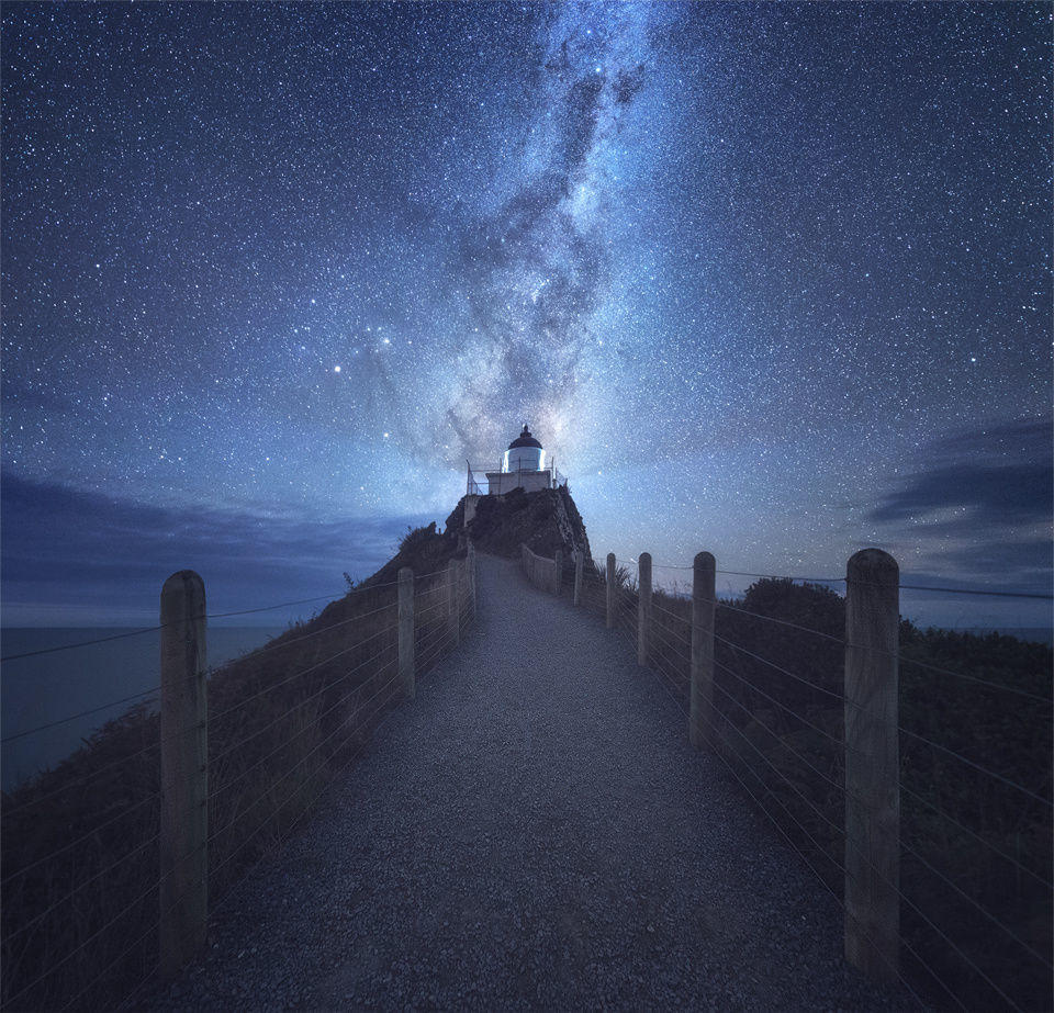 Milky Way over Nugget Point