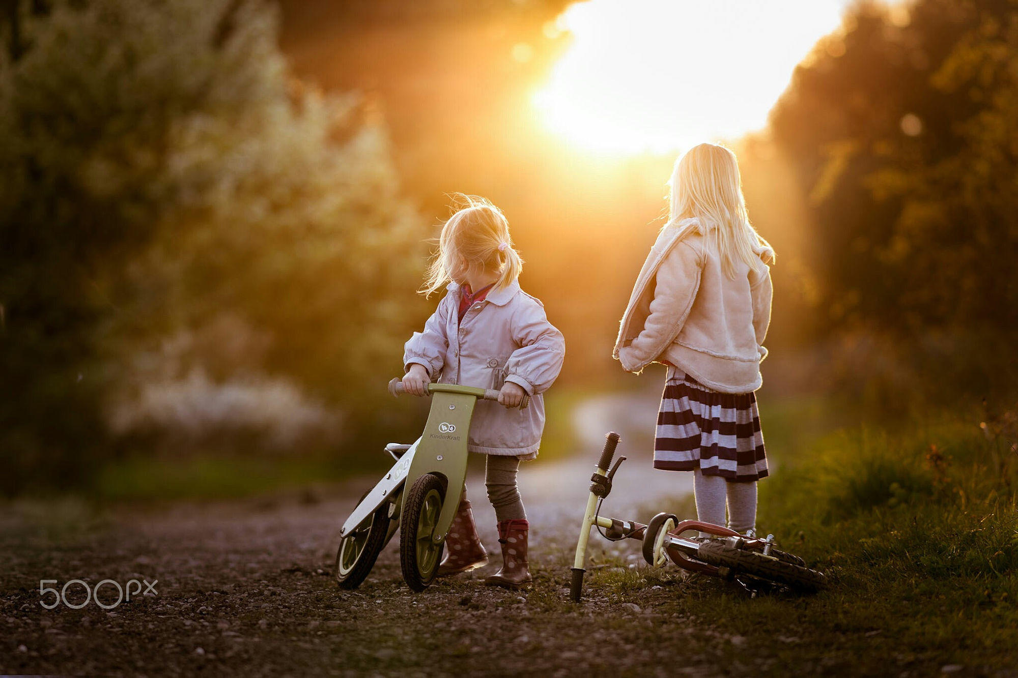 the girls and their bikes