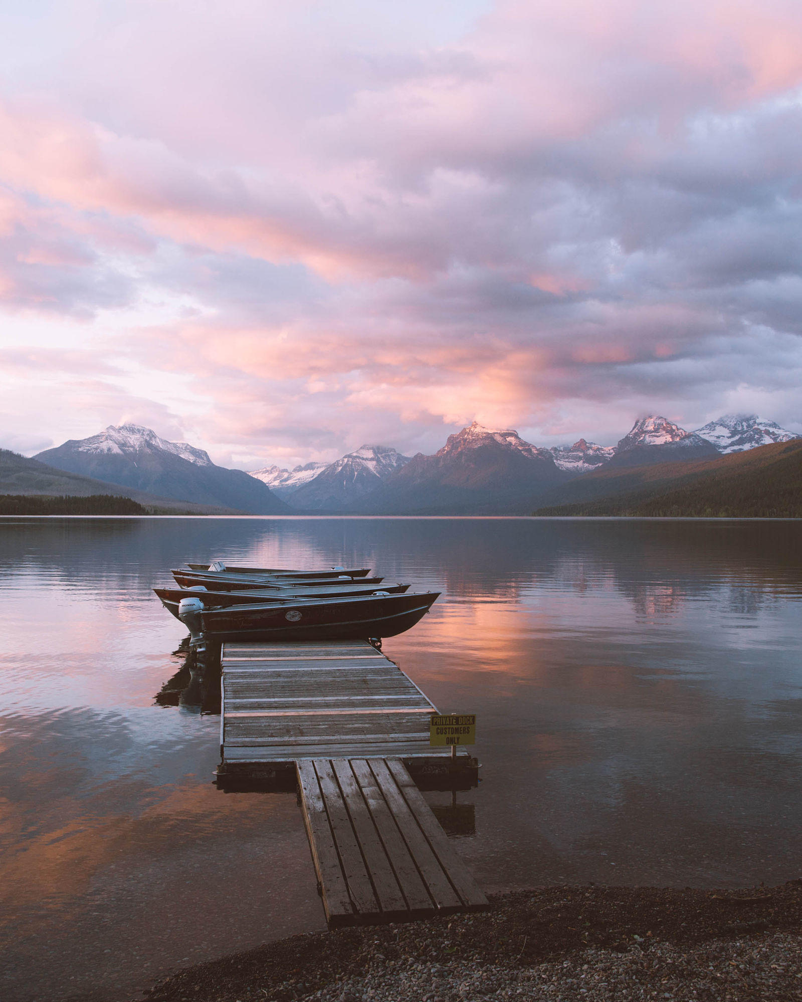 Sunset at Lake McDonald