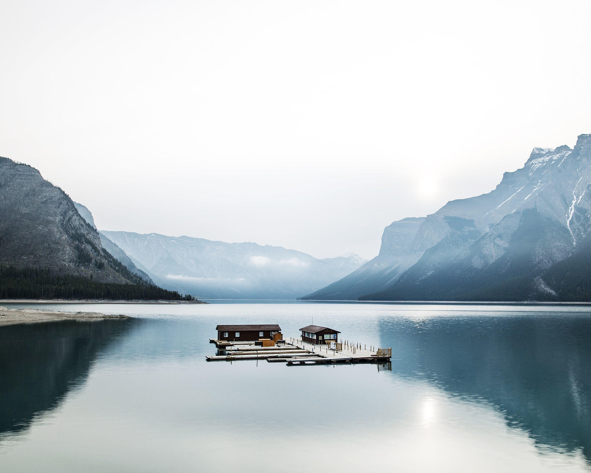 lake minnewanka. banff. alberta.