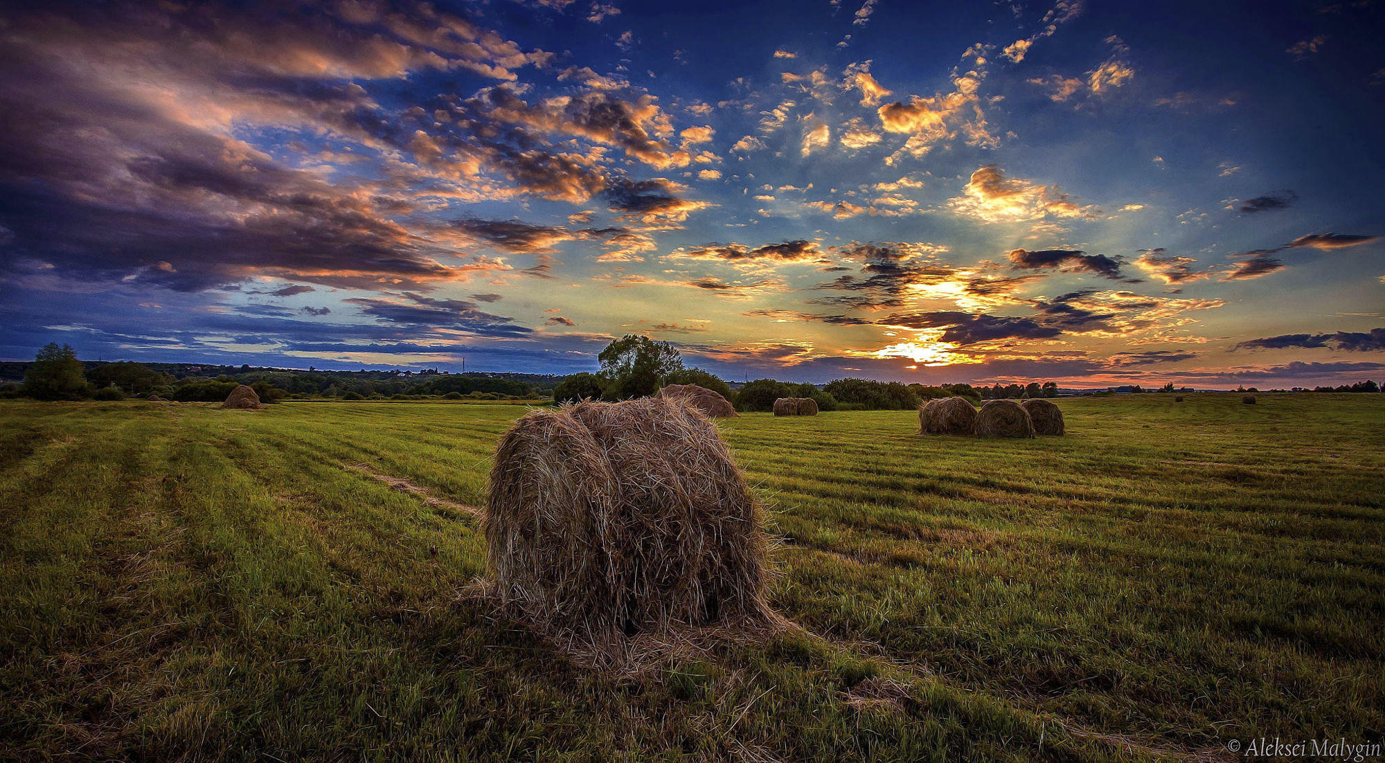 Evening after haymaking