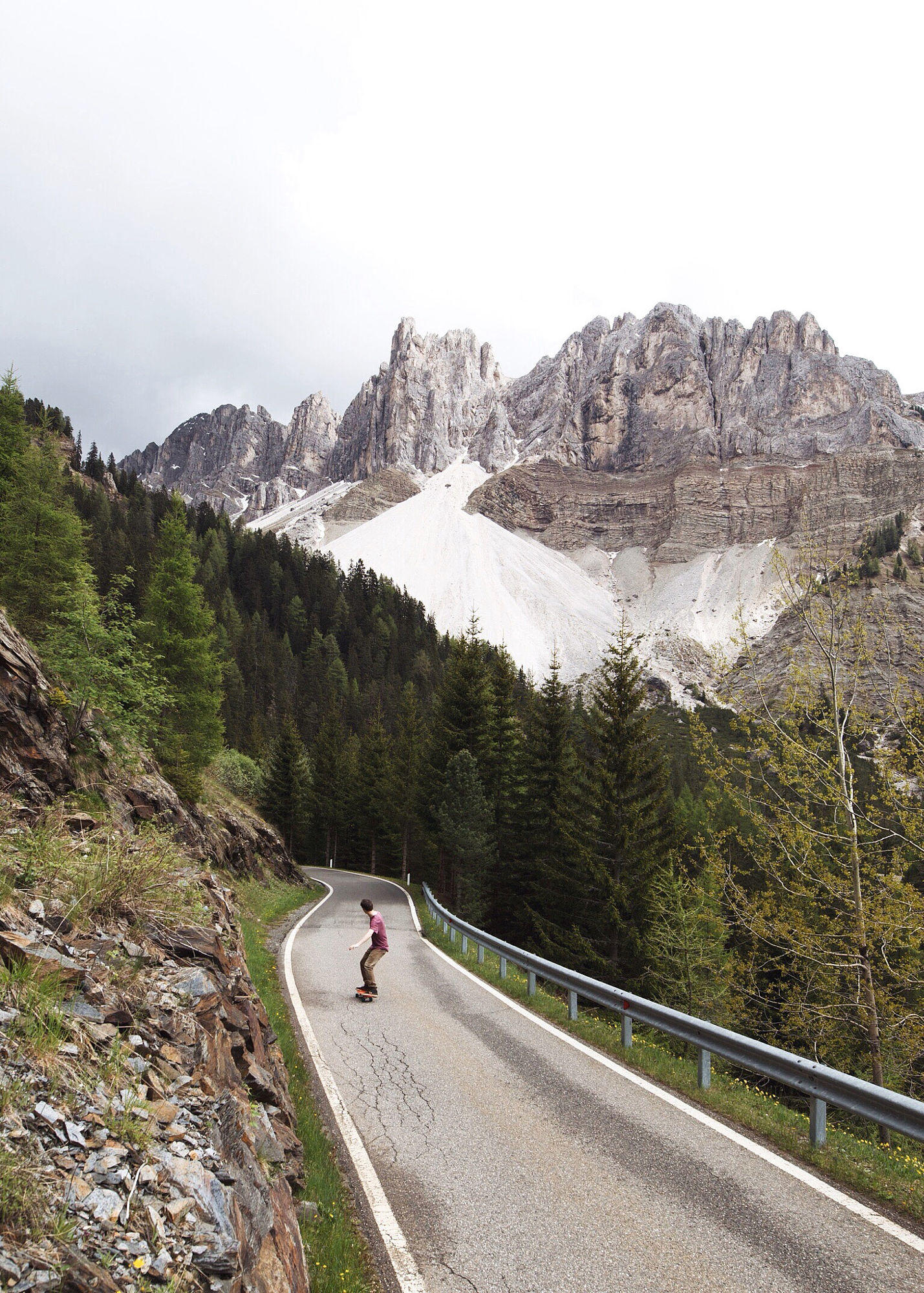 Skateboarding in the Alps