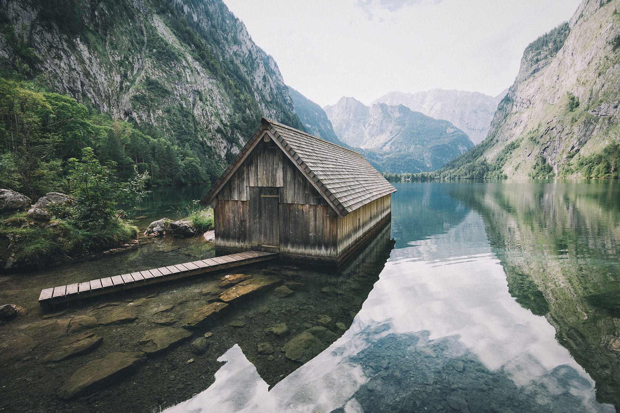 Second boathouse at the lake Obersee in Bavaria, you decide which one is better.