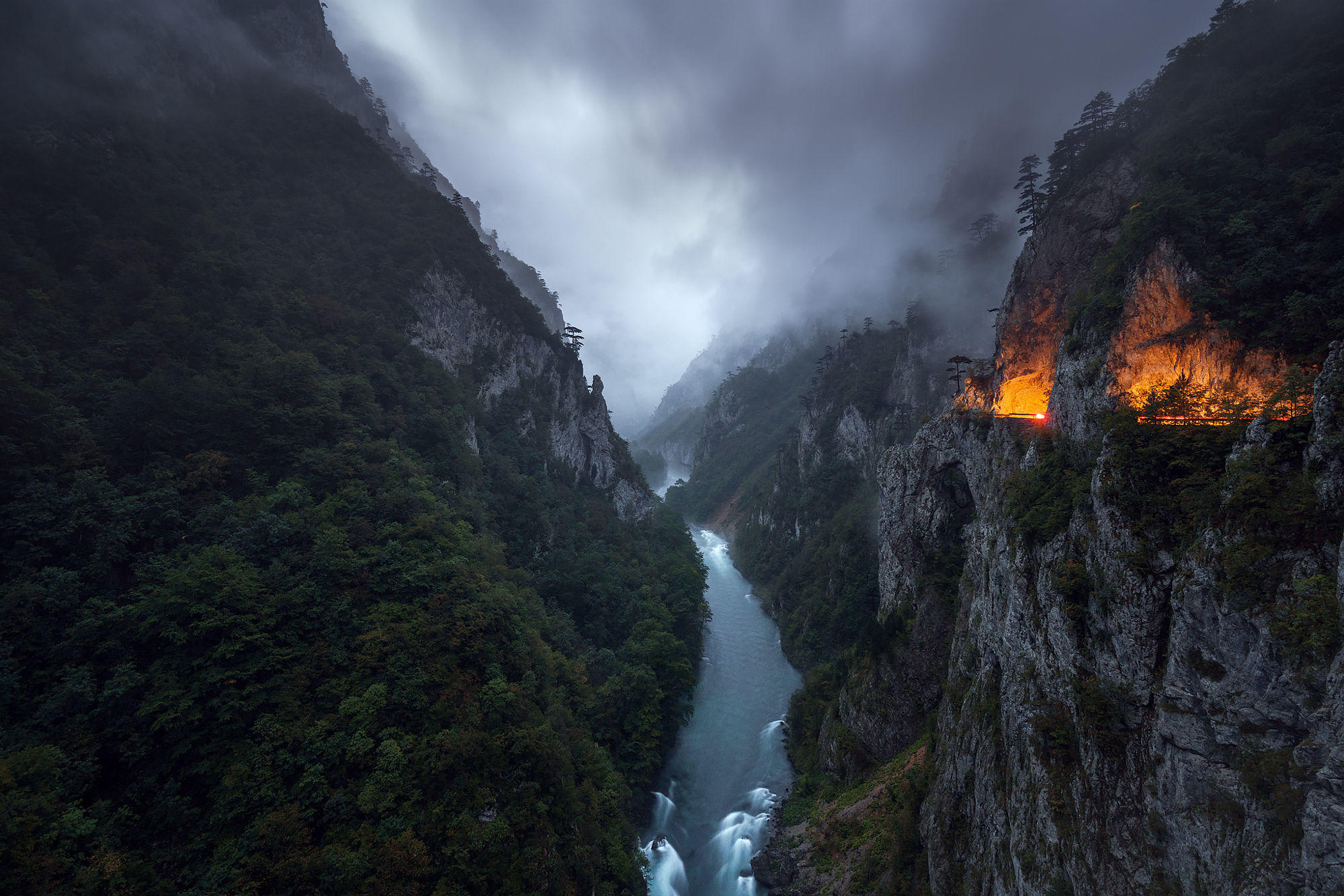 Canyon of Piva river