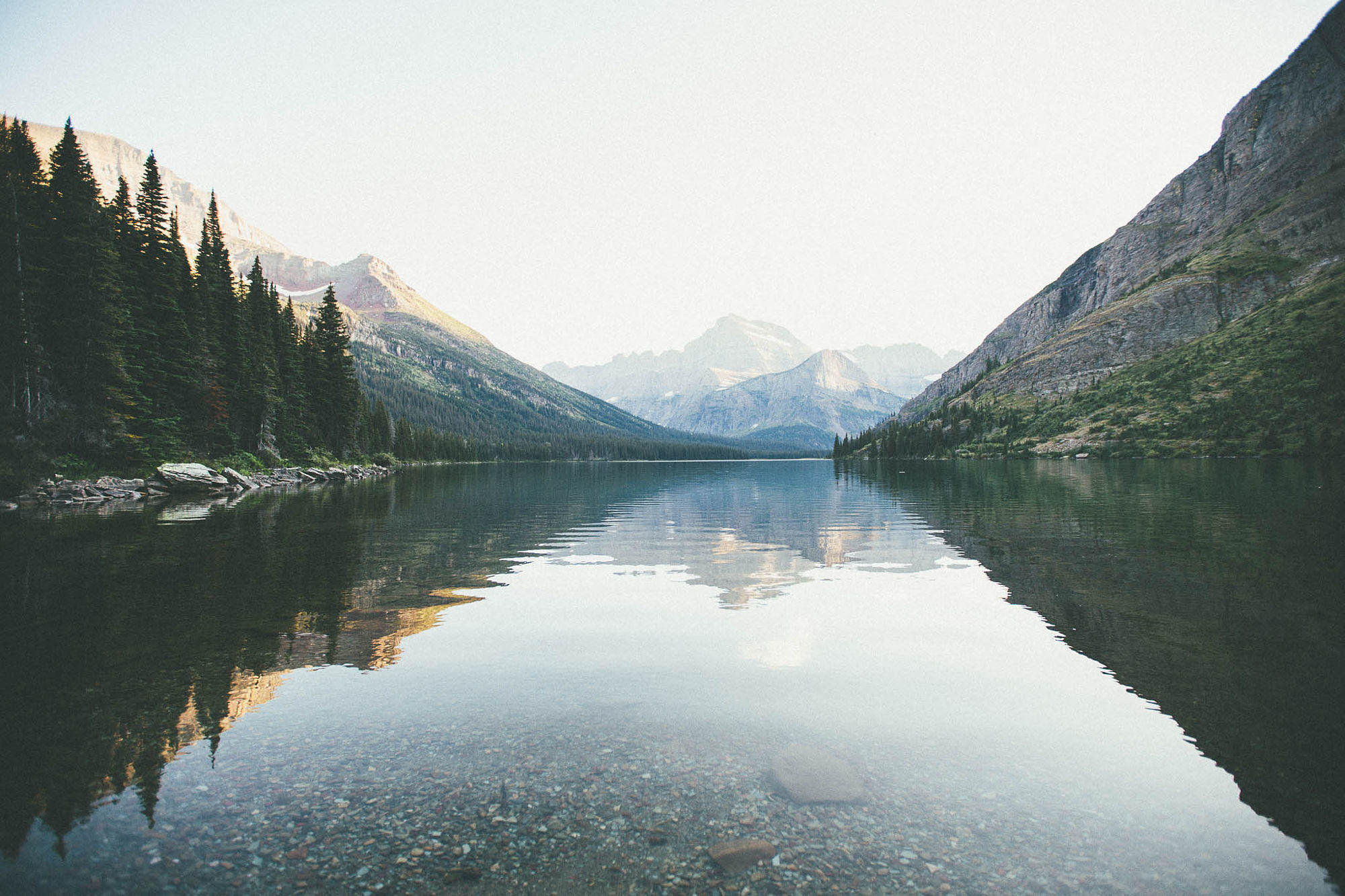 A beautiful Lake Josephine sunset.