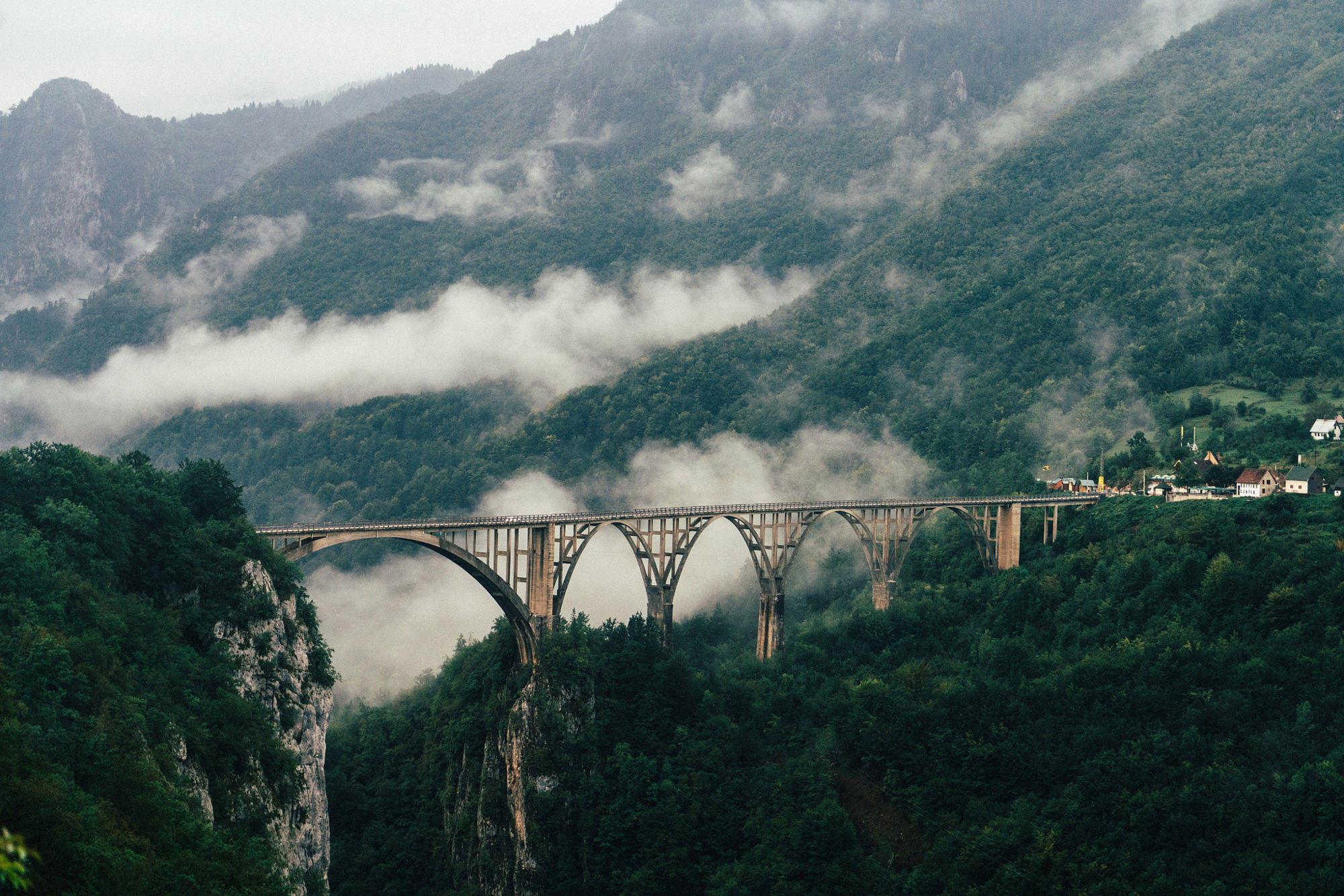 Morning in mountains