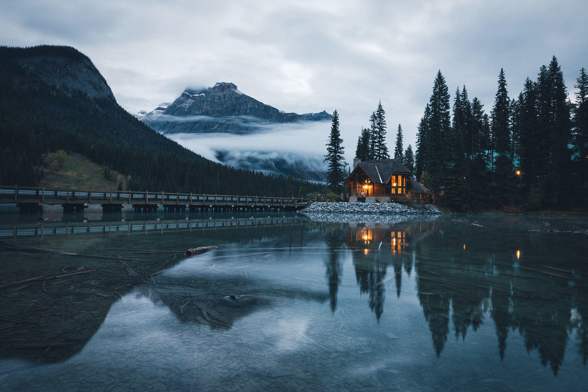 Moody mornings at Emerald lake.