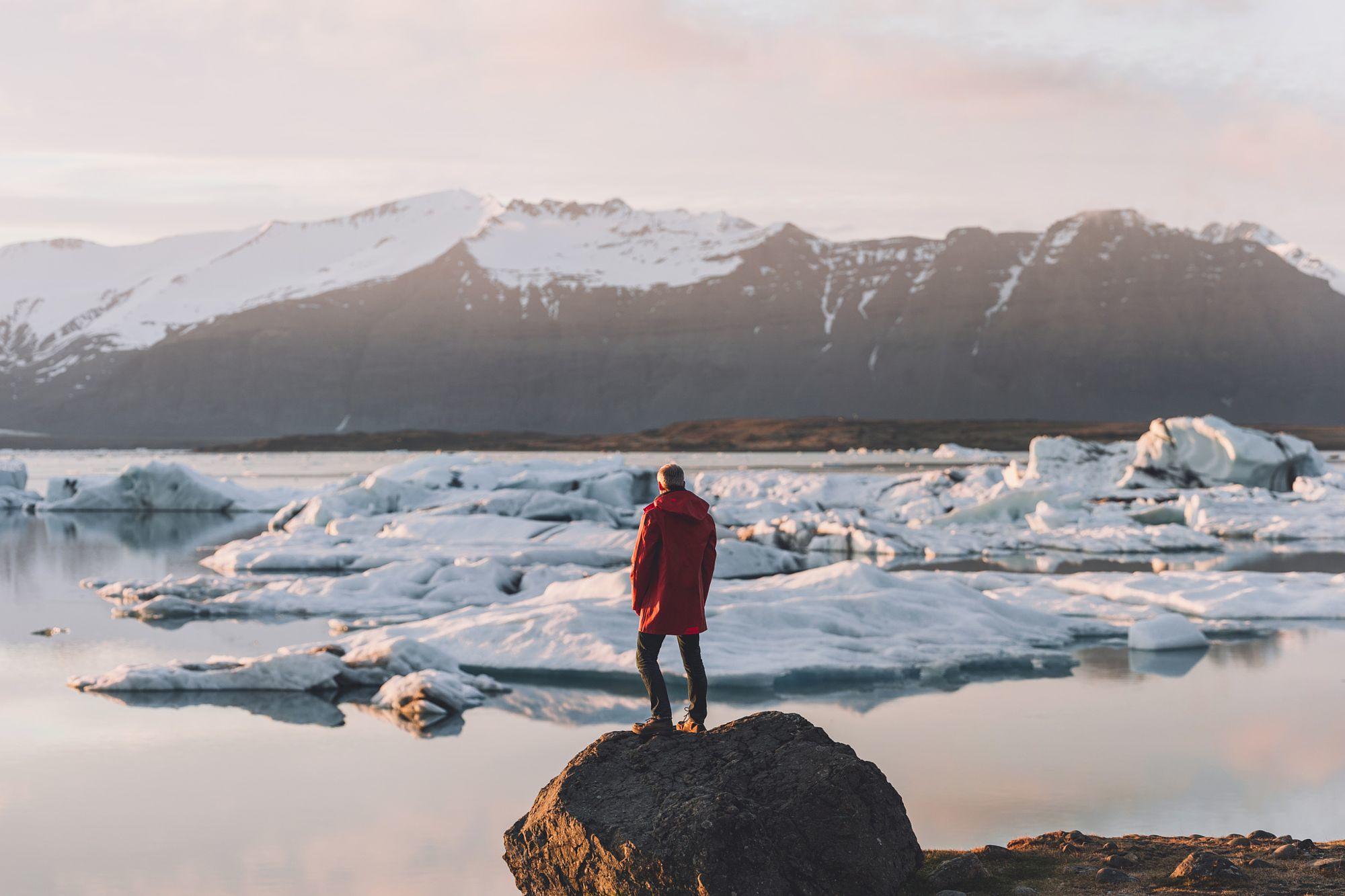 Sunset at Jokulsarlon