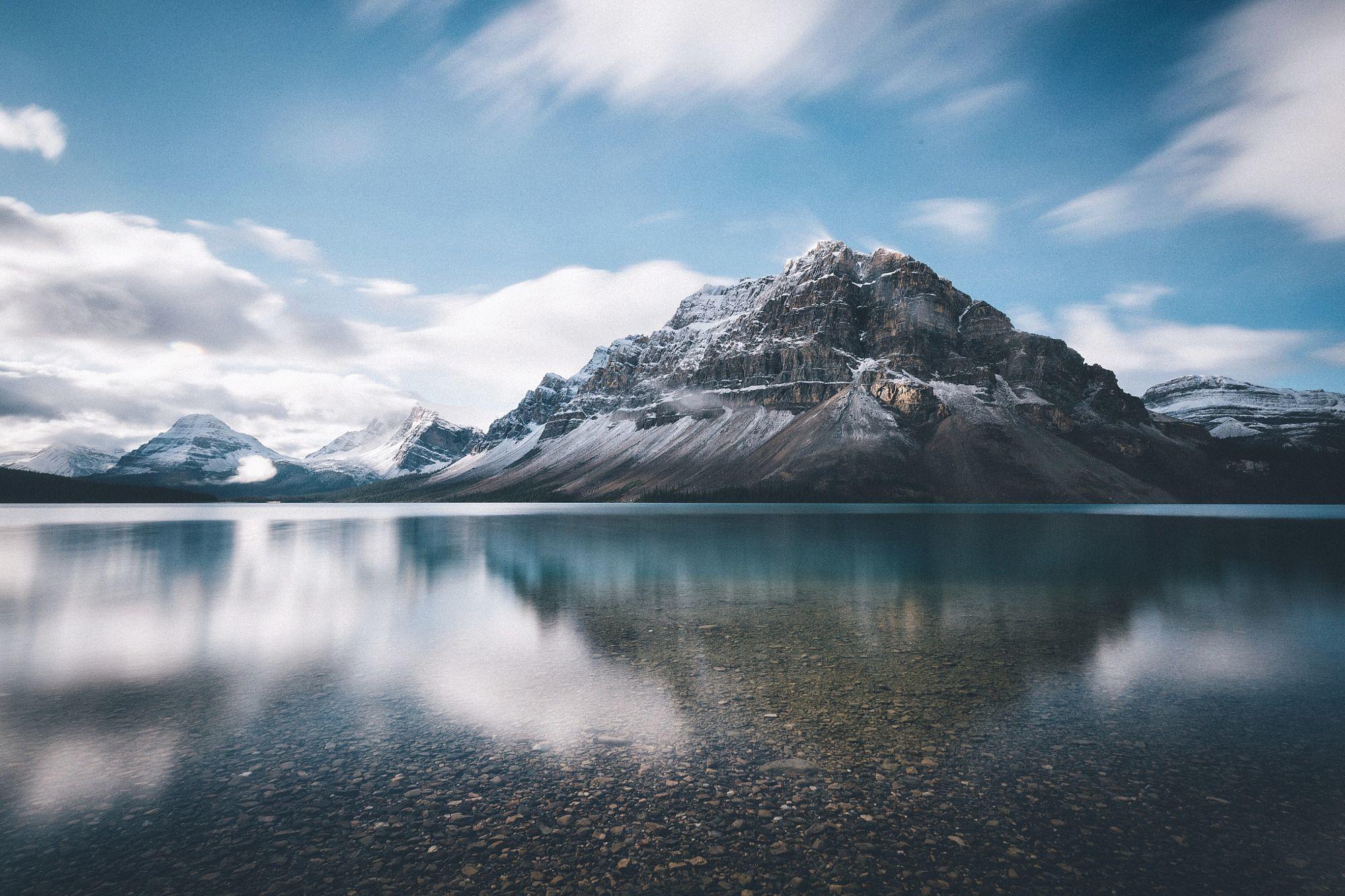 Bow lake reflections.