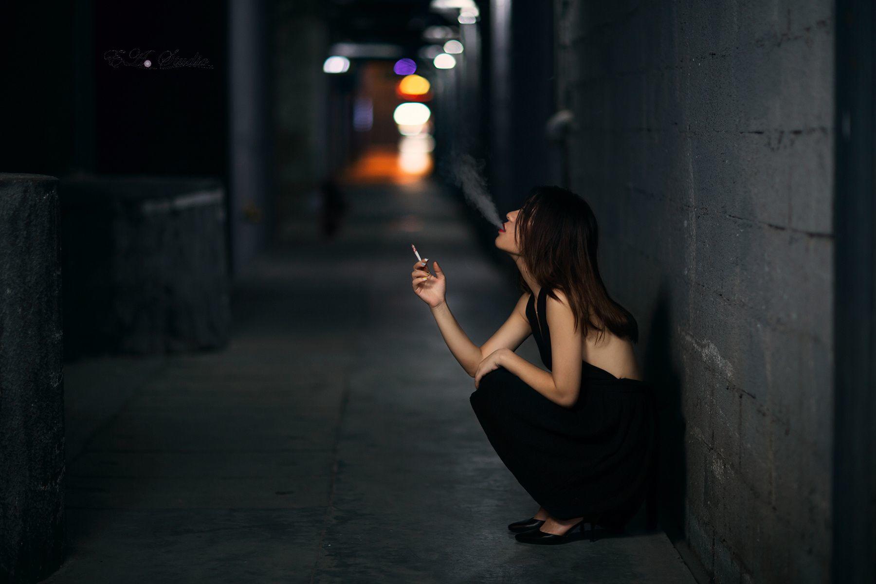 Smoking girl