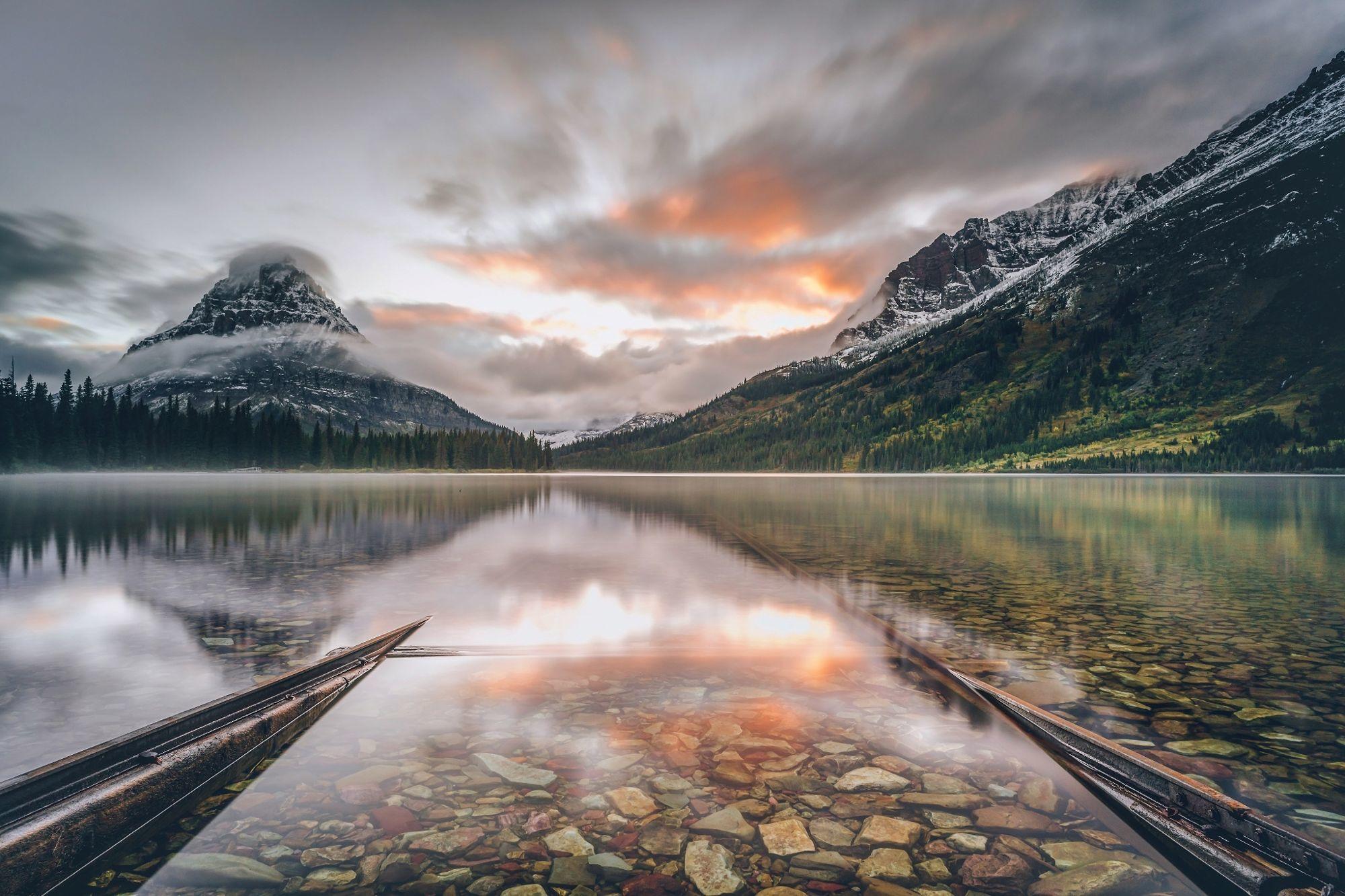 Sunset at Two Medicine Lake