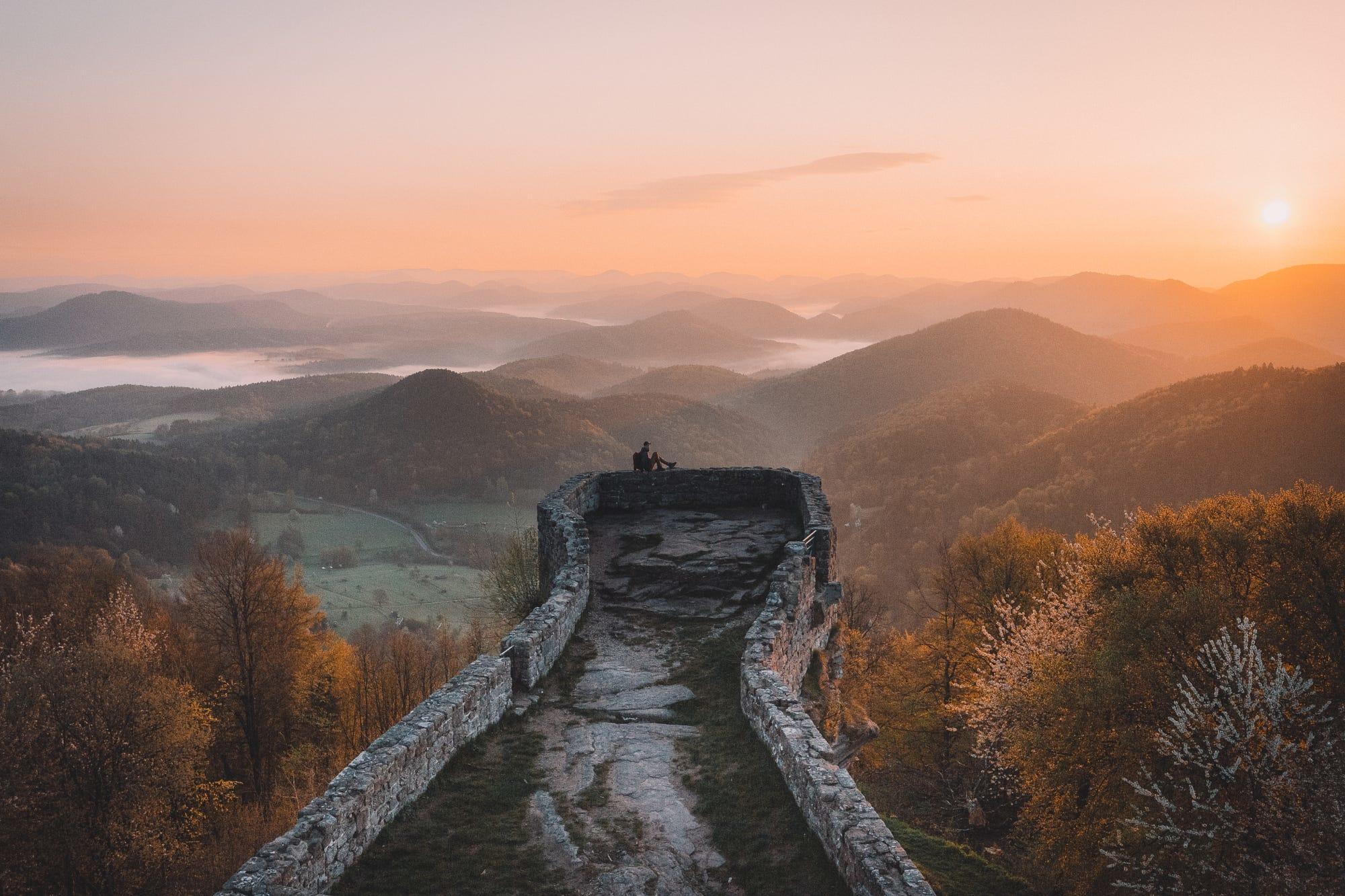 Sunrise on the castle.