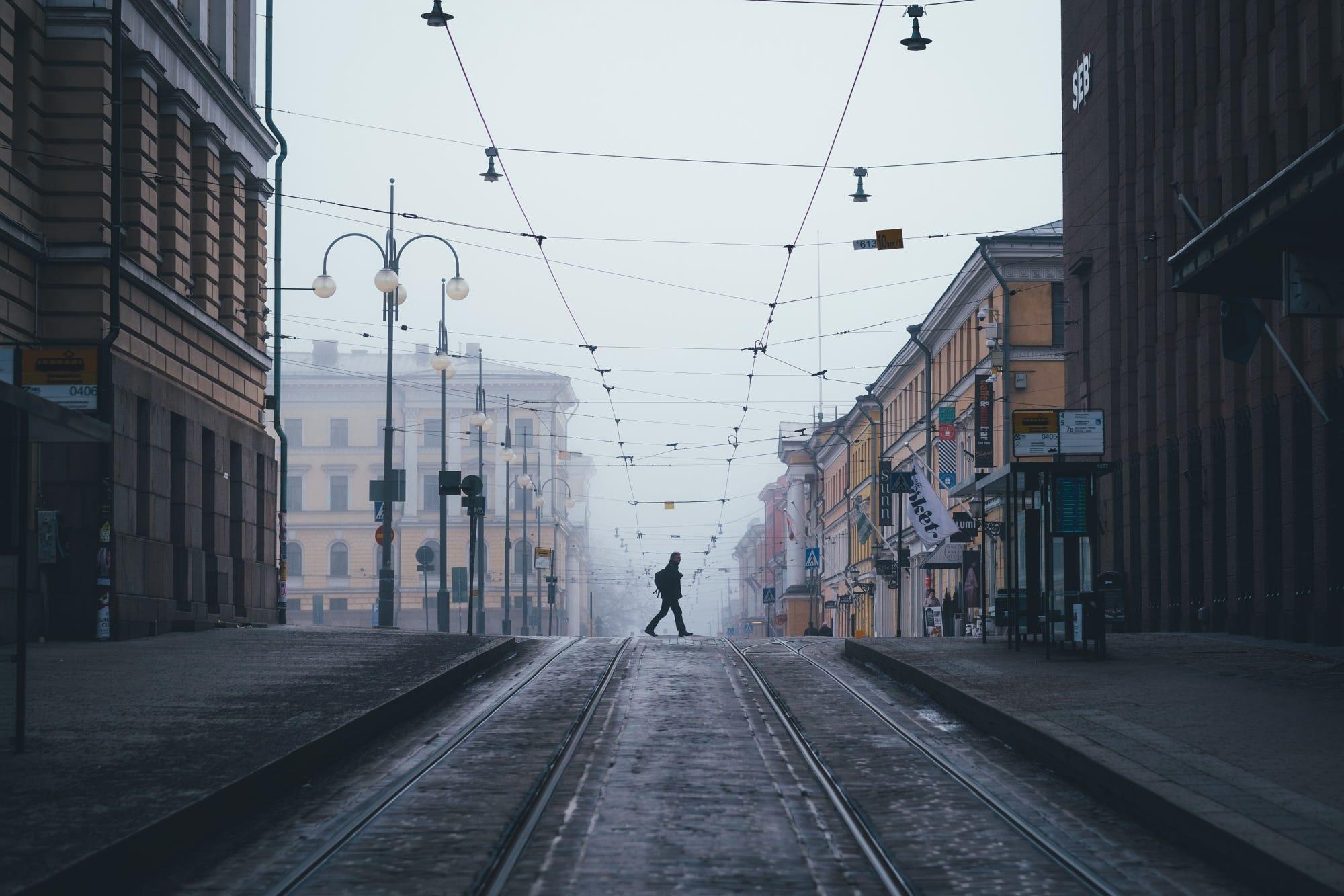 Foggy morning in Helsinki