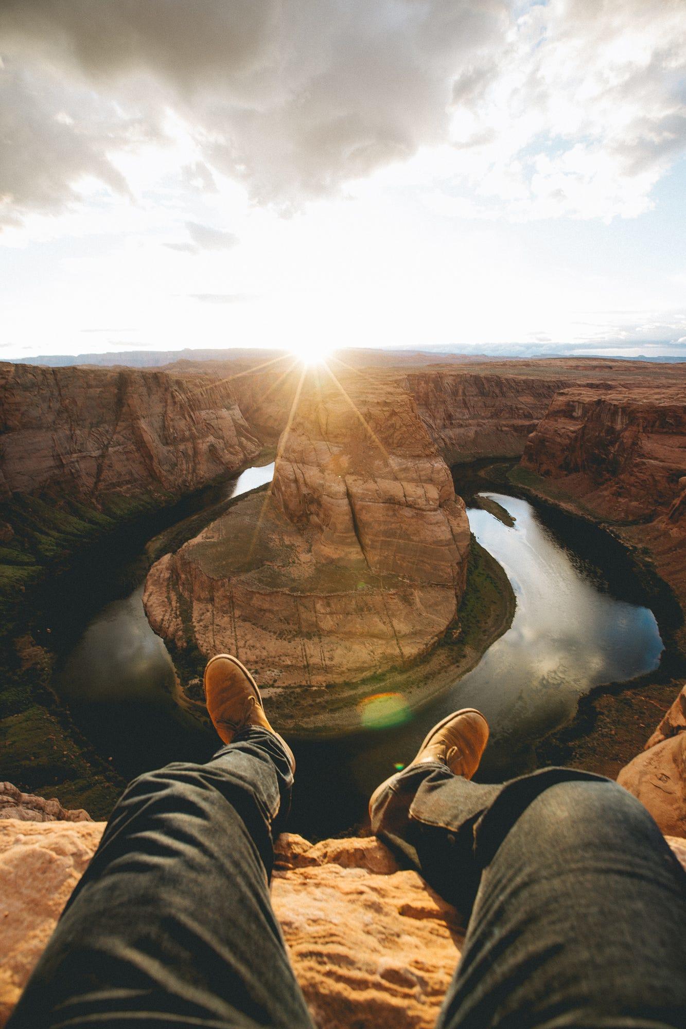 Sunset at Horseshoe Bend.