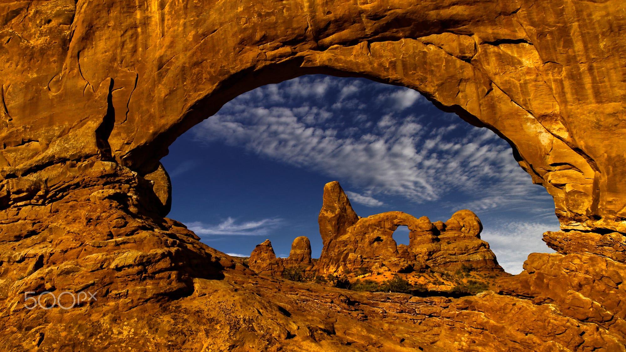 Looking at Turret Arch Through North Window