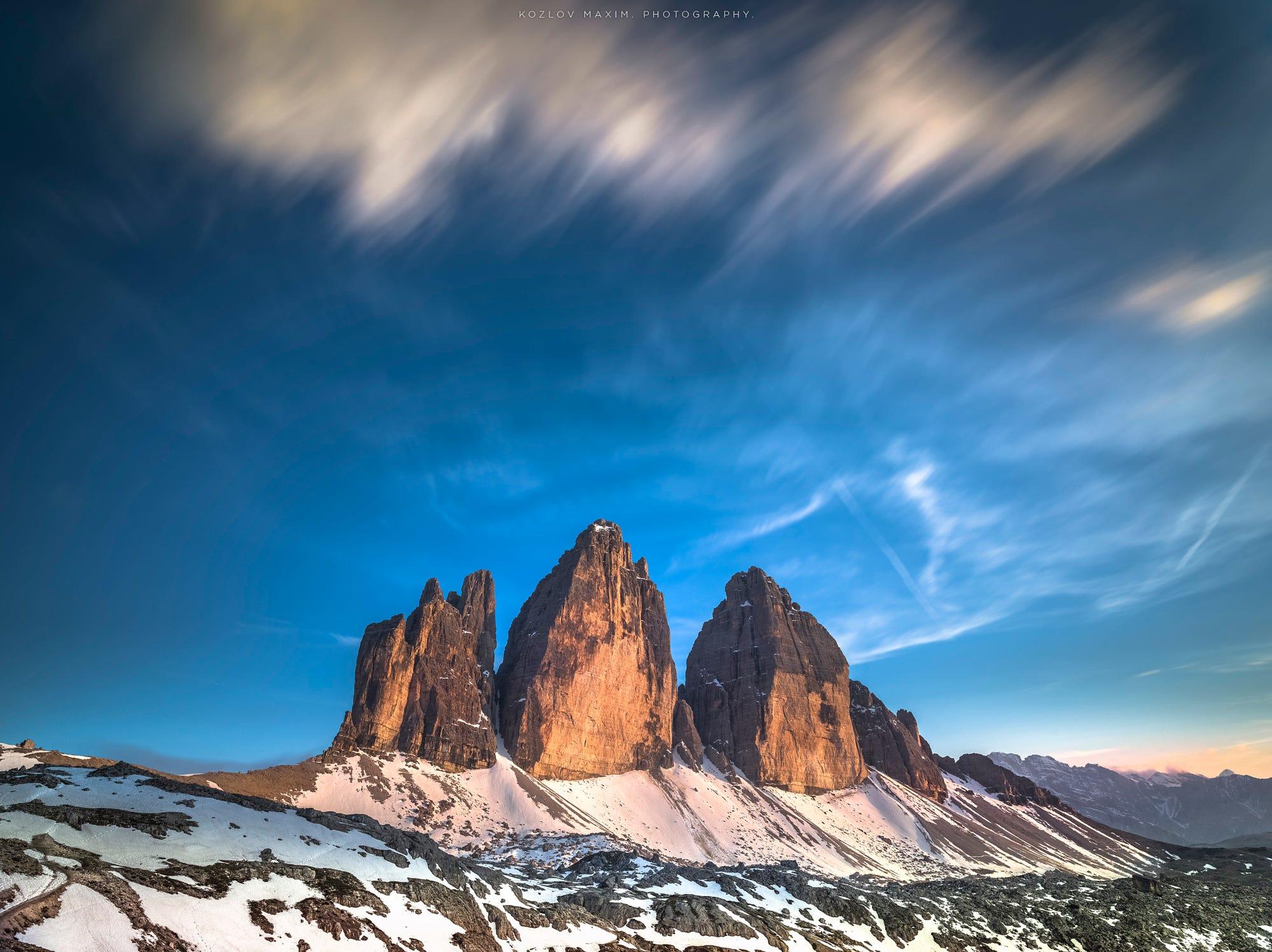 Tre Cime di Lavaredo. Dolomites.