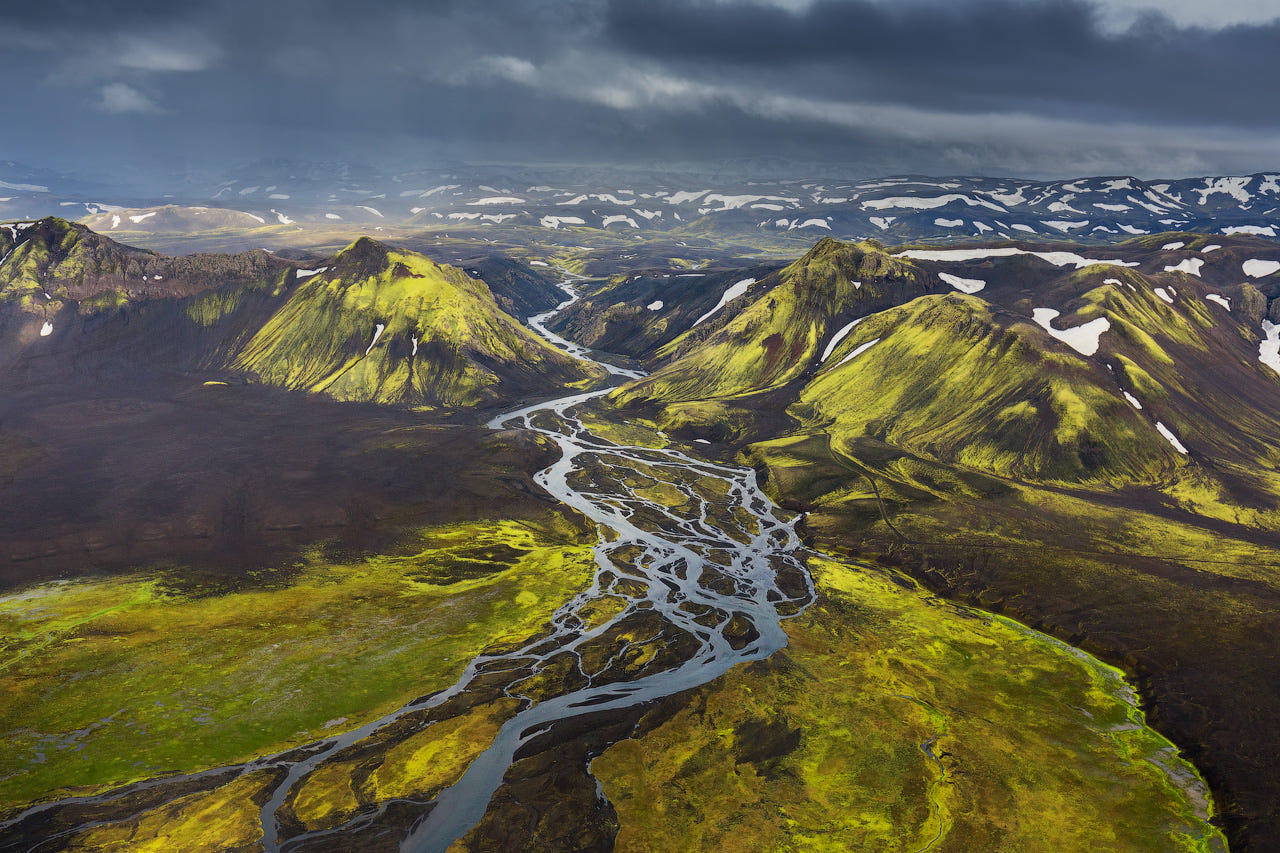 Braided Rivers in the Highlands of Iceland
