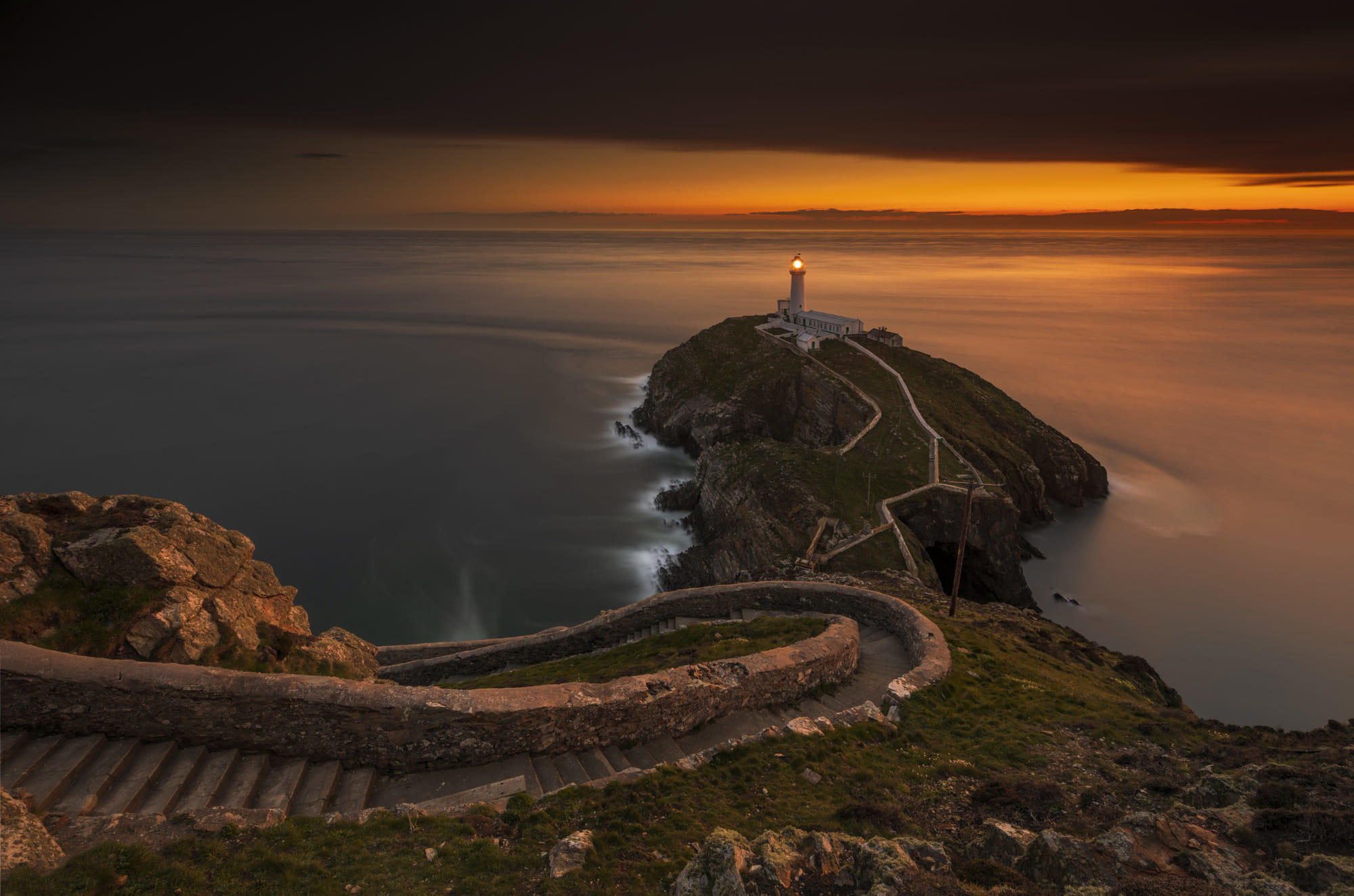 Sunset at South Stack Lighthouse